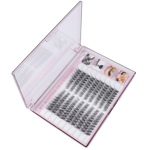 (Natural Cat Eye) Fuchsaugen Wimpern Set - Schwarz, Mischlängen 1