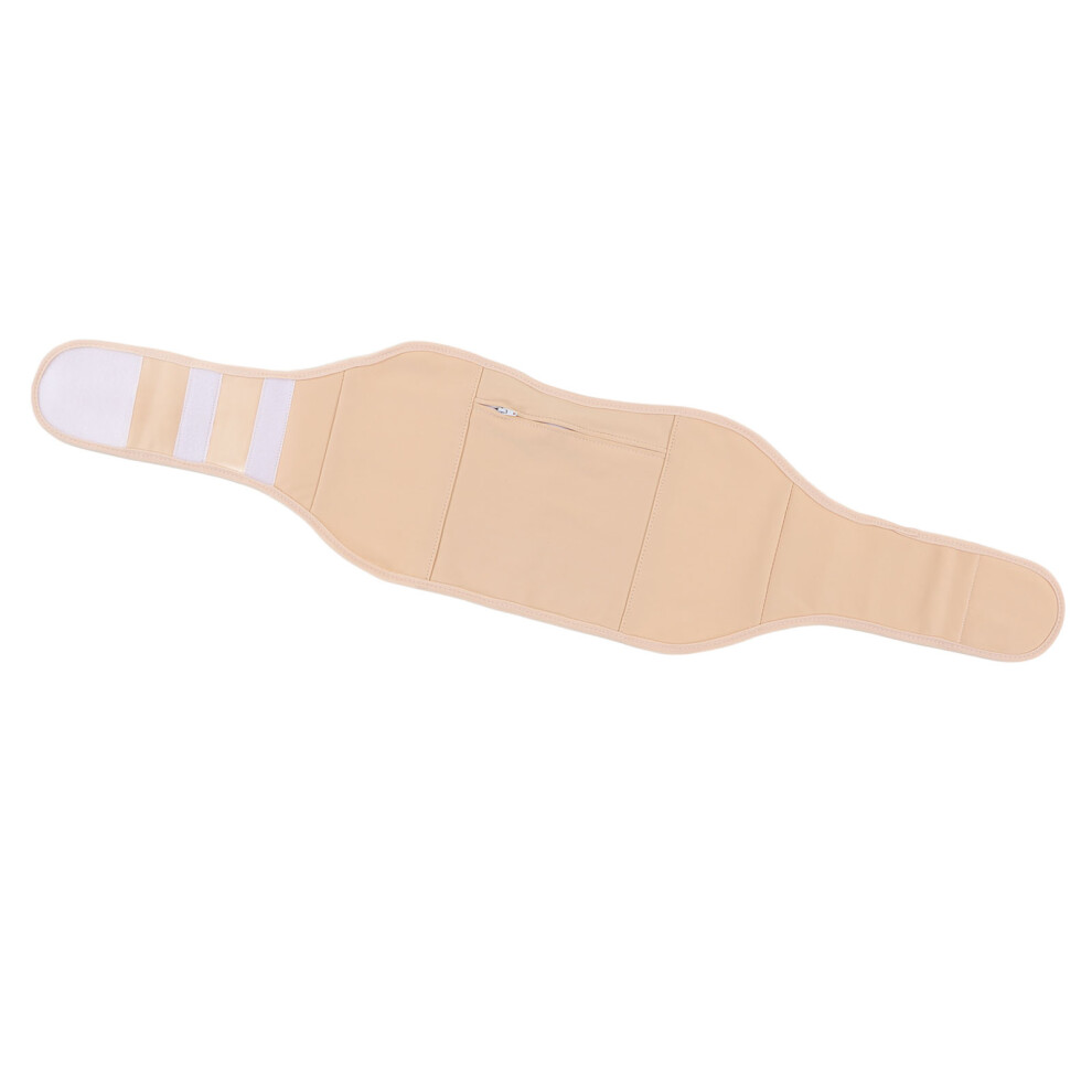 Adjustable Reusable Khaki Cotton Castor Oil Wrap for Stomach & Liver Detox