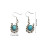 (4473) Bohemian U-Shaped Alloy Earrings with Pine Stone 1