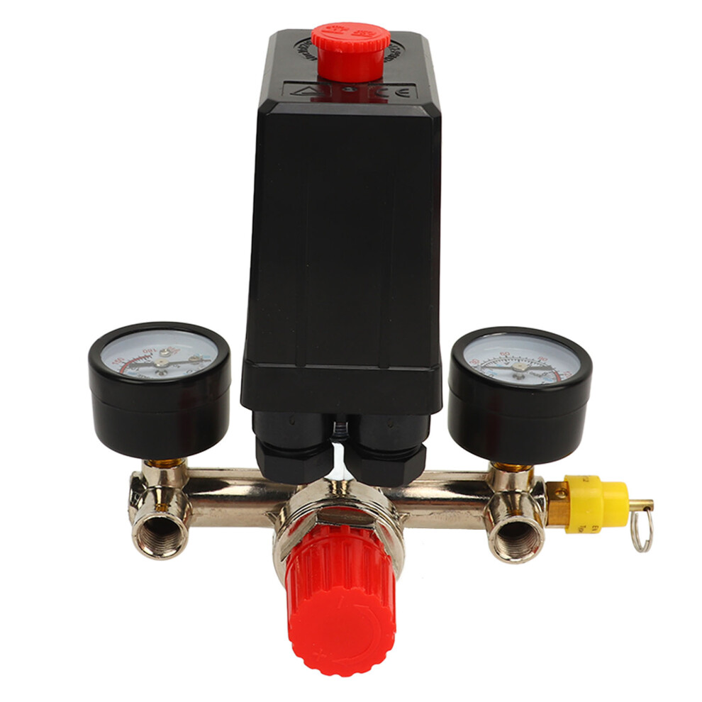 Dual Regulator Air Compressor Pressure Switch 0Â12Bar/180Psi Auto Control 4681388604392
