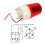 LED Rotating Strobe Beacon Light 10W Red 220V 2