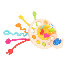 White Space-Shape Pull String Silicone Sensory Toy