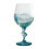 (A) Handle Wine Glass with Gradient Blue-Green Tone Unique Wave Texture Design Handheld Spiral Wine Cup 1