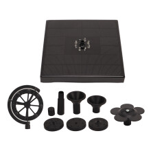 Solarspringbrunnenpumpe mit LED-Licht, 4W, 165x165x128,5 mm