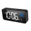 Multifunctional LED Alarm Clock with Mirrored Surface, Silent Bedside Decor, Black 1
