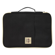 A4 Document Opbergtas Waterdichte Oxford Doek Multifunctionele Business Organizer Tas Bestandsmap Briefpapier Organizer Rits (Zwart)