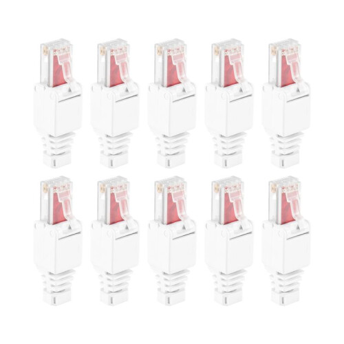 10 x Network Connectors Tool-Free RJ45 CAT6 LAN UTP Cable Plug Without Tools Cat5 Cat7 Installation Cable Patch Cable