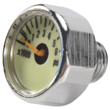 New Scuba Diving Bottle Pressure Gauge 1 Inch Face 350 BAR/5000 PSI 7/16Inch-20UNF Threads