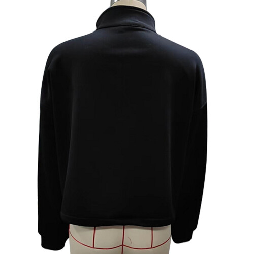 1/4 Zip Sweatshirt Women's 95% Polyester Black S
