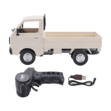 D12 1/16 2WD SimulacióN de Coche RC CamióN de Escalada una la Deriva Luz LED en Carretera 130 Motor Apto WPL D12 para NiñOs Juguetes de Regalo,