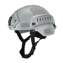 (Grey) Tactical Helmet with NVG & Camera Mount