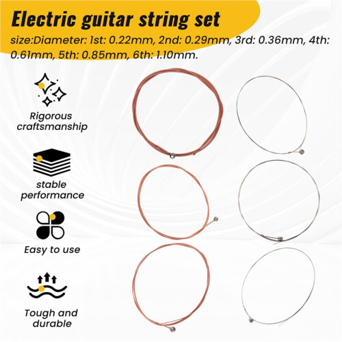 IRIN A108 6 Peças/Set Acoustic Flok Guitar String 009-045 Polegadas 6 Cordas Guitar Parts Acessórios 2