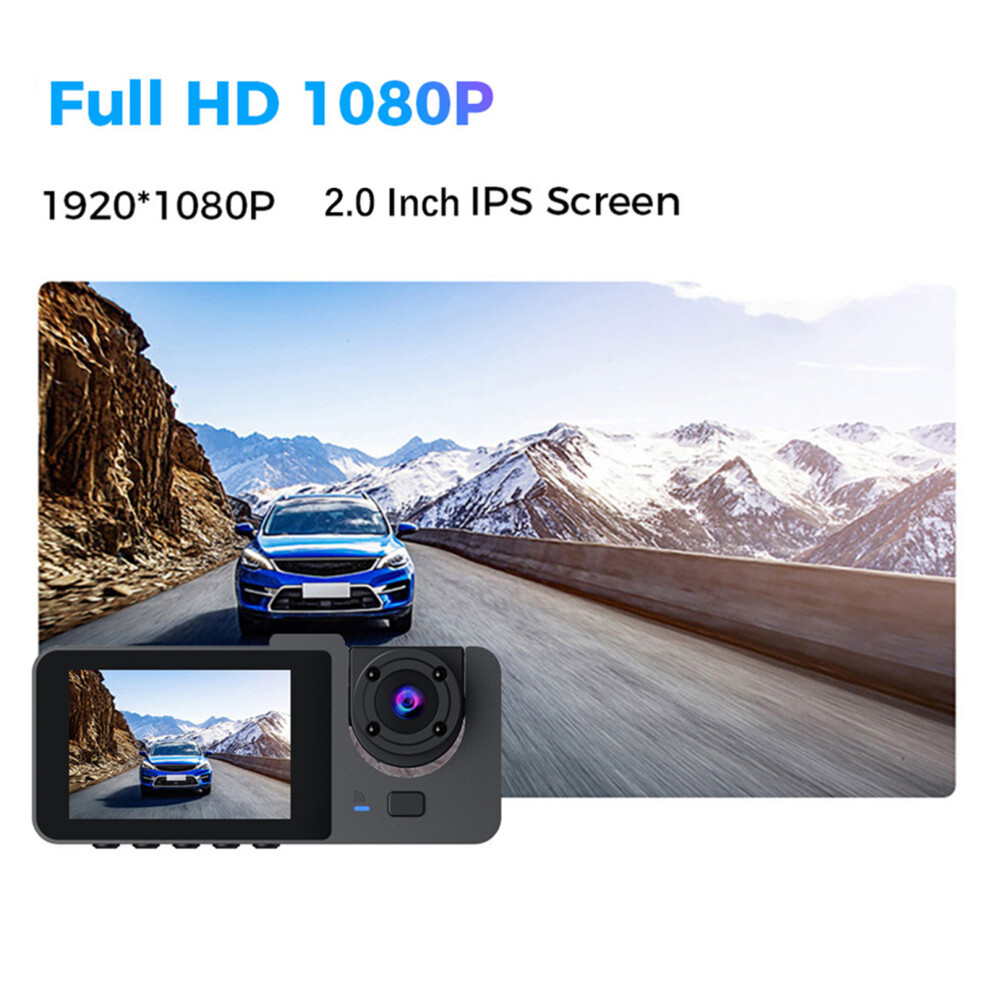 (2 Lenses) 3-Lens Car Dvr With Motion Detection 6957086370494