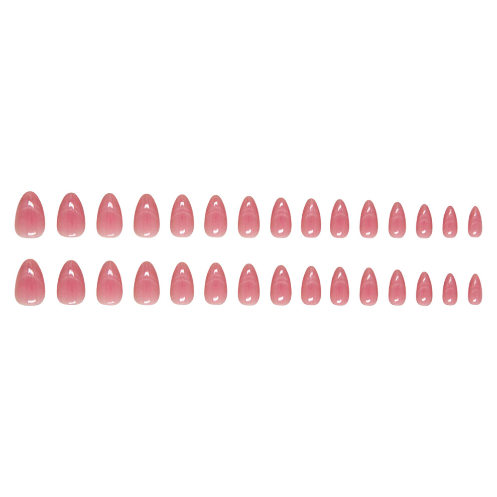 Penghui-Toys Pink Cat Eye Press-On Nails With Sand Flow