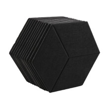 12 PACK Acoustic Foam,Self-Adhesive Sound Proof Panels,for Sound Insulation &Acoustic Treatment(Black)