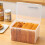 Bread Box with Lid | Reusable and Stackable Plastic Organizer Box | Square Fresh-Keeping Sealed Storage Container 6