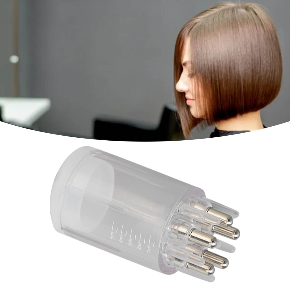 White Hair Oil Applicator Bottle 4Ml Scalp Massager With Clear Scale