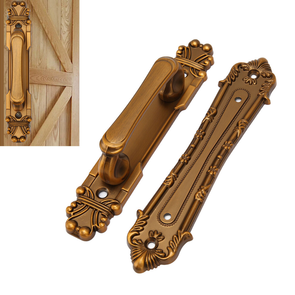 Large Rustic Aluminum Alloy Sliding Barn Door Handle Dual Side Bronze 100G 9301388608545