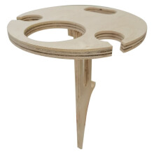 Outdoor Wine Table-Outdoor Wooden Folding Wine Table-Wine Glass Rack Bottle and Glass Holder Desktop Foldable Table