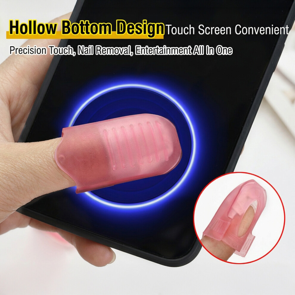 Hue-Grain (Dark Pink) 5Pcs Colorful Nail Polish Remover Clips For Women