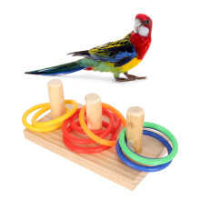 Bunter 7 cm Vogelringen-Spielzeug zum Knautschen und Trainieren für Papageien