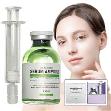 Anti-Aging Stem Cell Ampoule - Micro Needling Serum Booster with Derma Pen, Natural Complex for Wrinkle Reduction & Skin Regeneration