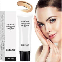 Skin Tone Adjusting CC Cream SPF 50 CC Cream Colour Correcting Self Adjusting for Mature Skin Full-Coverage Foundation Skin Concealer Brightening Sk