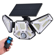 Luce Solare per Esterni con Telecomando Luce di Sicurezza Solare Luce per Esterni Impermeabile 113 LED per Portico-Parete Esterna