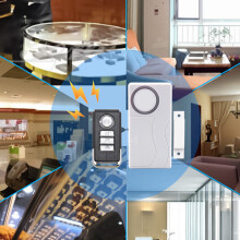 Wireless Door Alarm 85x43x15mm 108dB with Remote Control for Home Hotels