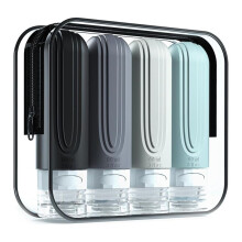 4pcs Travel Bottles for Toiletries, 3oz Travel Size Containers Free Leak Proof Refillable Liquid Silicone Squeezable