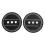 2PCS HUB Adapter Spacer Reel 1mm/0.039in Black 3
