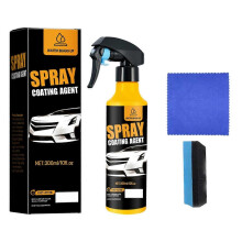Car Coating Spray Kit - Nano-Hydrophobic Ceramic Coating with Sponge & Towel for Professional Paint Protection
