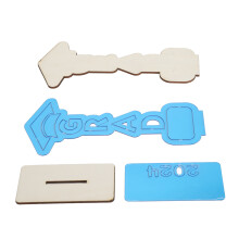 Graduation Wooden Ornament – 20.4x9.2cm DIY Desktop Decoration, Blue