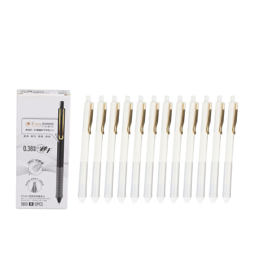 12er Pack Gelstifte 0.38mm schwarze Tinte Feinspitze 1