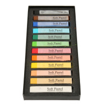 Soft Pastels Chalk 12 Colors, Long Lasting Artist Drawing Supplies