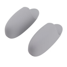 2pcs Grey Silicone Wall Toothbrush Holder Bathroom & Kitchen Storage Rack