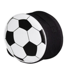 Football Lunch Bag with Strap, Reusable Round Thermal Bags for School Picnic Camping Outdoor- Black
