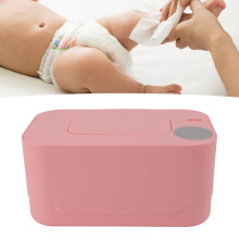 Portable Baby Wipes Warmer – Pink ABS, Compact 200x120x98mm