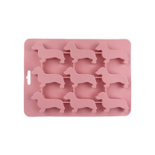 Silikon-Dackel-Welpen-Form für EiswüRfel, Schokolade, Kekse, DIY, Zuhause, EiswüRfelform, KüChenutensilien, Silikonform, Rosa