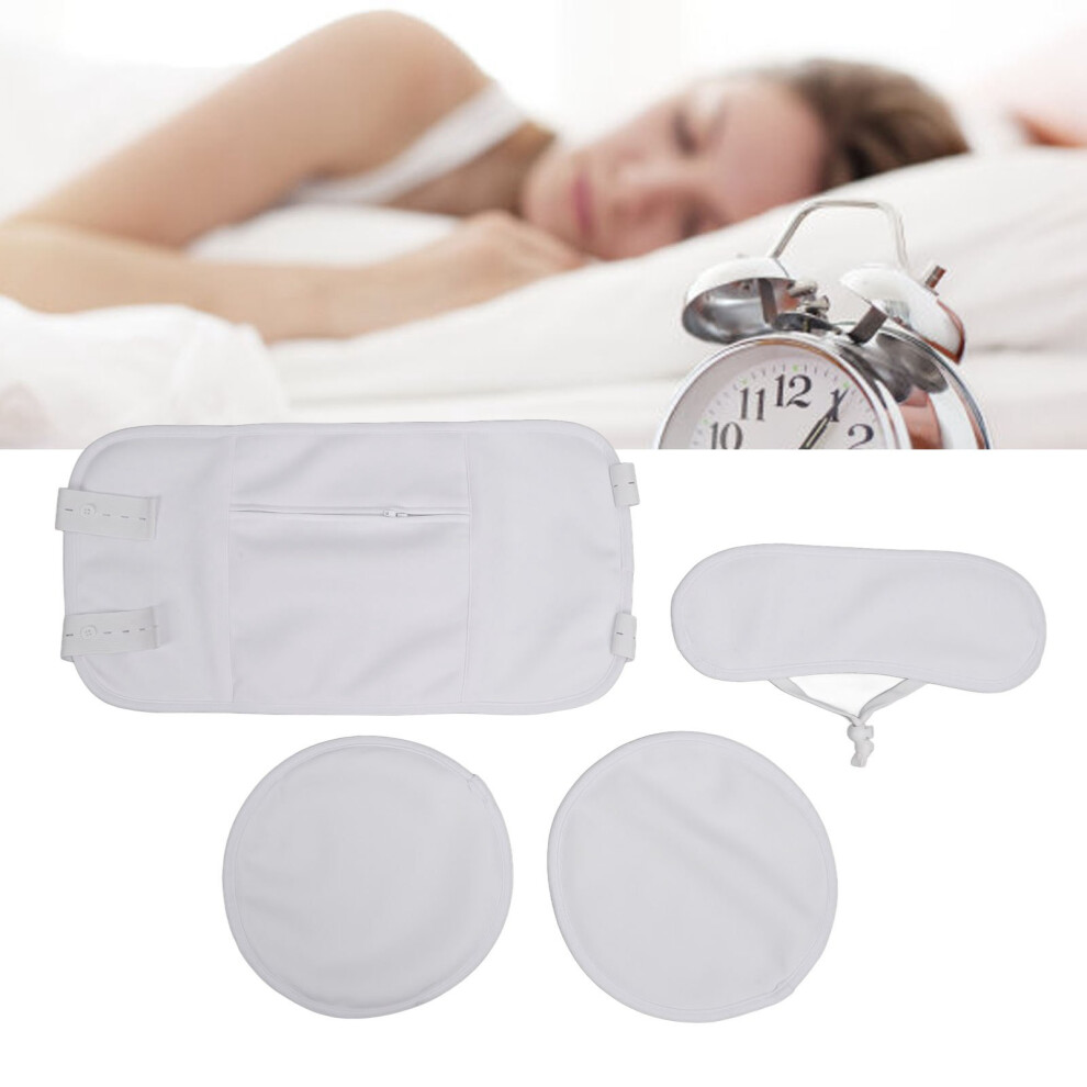 White Reusable Castor Oil Packs Kit Adjustable Leak-Proof For Waist, Neck, Thyroid, Constipation, Inflammation,