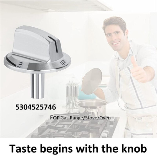 1 PCS Upgrade 5304525746 Long Stem Stove Knobs Replacements, Compatible with Gas Stove Range Oven Knobs 1