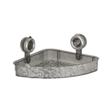 Leichtes Saugnapf-Regal im Gletschermuster im Luxus-Stil, Ohne Bohren, Badezimmer-/Duschorganisator, Grauer Ventilator-Stil