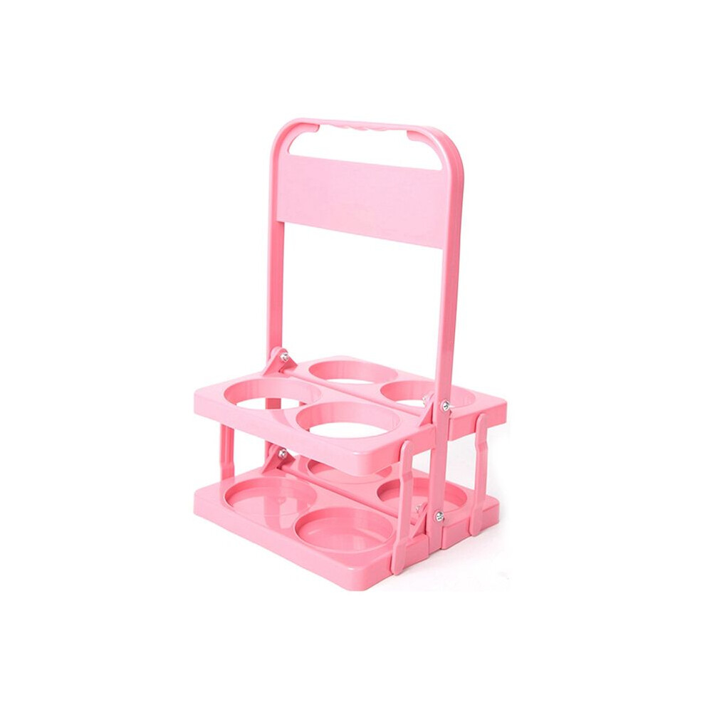 4 Holes Foldable Plastic Beverage Carrier,Reusable Drink Holder With Handle Portable Drink Holder Light 6033193056640