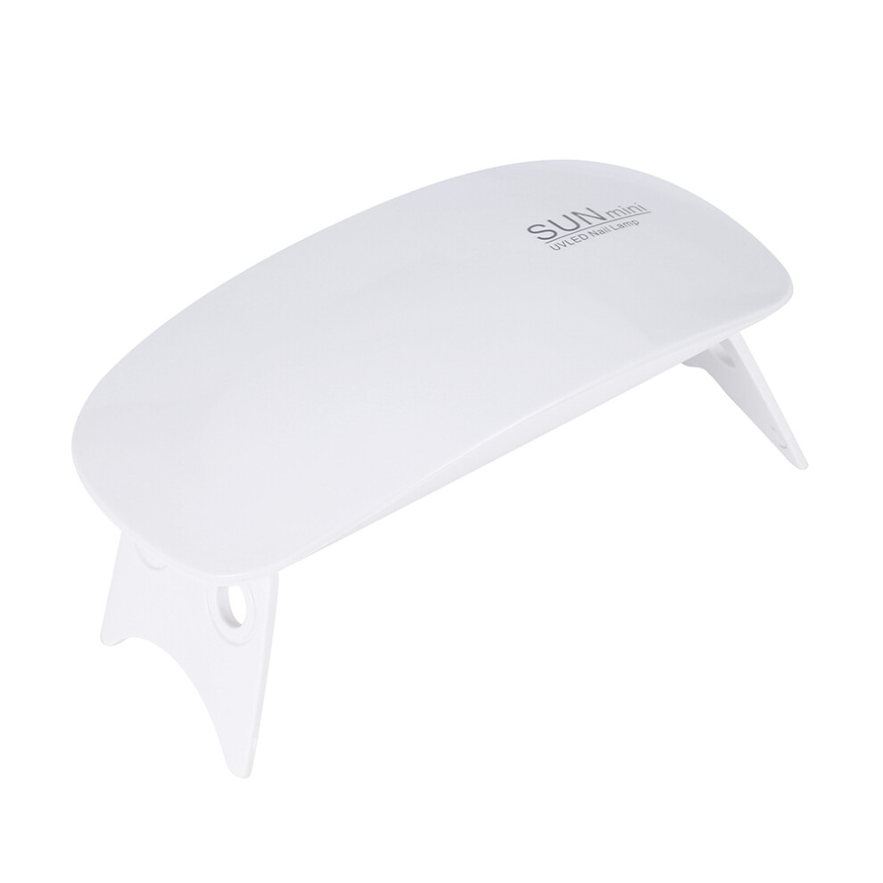 White Sun Mini 6W Uv Led Nail Dryer Portable 45/60S Timer