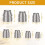 35 Pieces Safe Round Handle Wedges, Conical Mauls Handle Wedge Kit for Sledge Handle 5