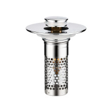 - Bathroom Sink Stopper, Stainless Steel Drain Strainer with Hair Catcher Basket