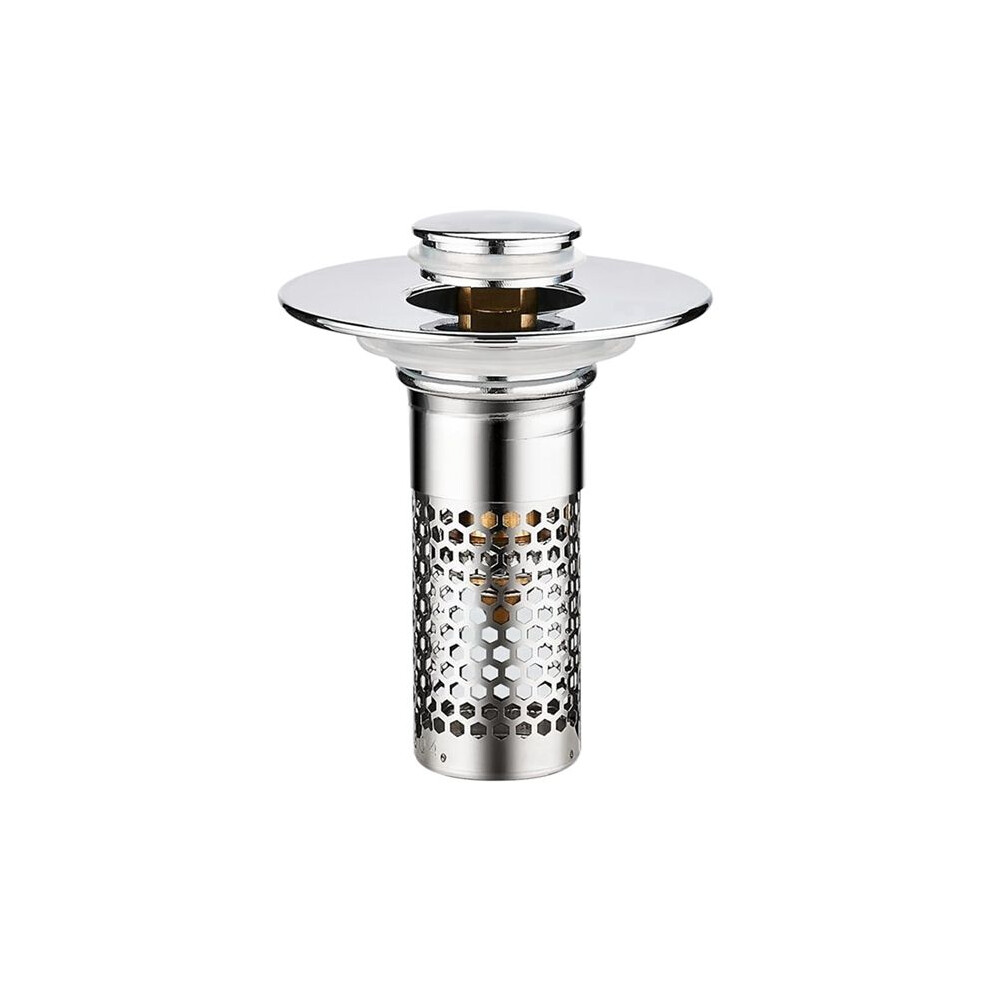 Bathroom Sink Stopper, Stainless Steel Drain Strainer With Hair Catcher Basket 4711498967855