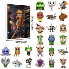 (Type A) Figure Toys 24 Day Tung Sahur Advent Calendar Tralalero Tralala Tung Sahur Figure Countdown Calendar Collection Decoration Gifts