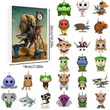 (Type D) Figure Toys 24 Day Tung Sahur Advent Calendar Tralalero Tralala Tung Sahur Figure Countdown Calendar Collection Decoration Gifts