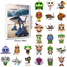 (Type J) Figure Toys 24 Day Tung Sahur Advent Calendar Tralalero Tralala Tung Sahur Figure Countdown Calendar Collection Decoration Gifts